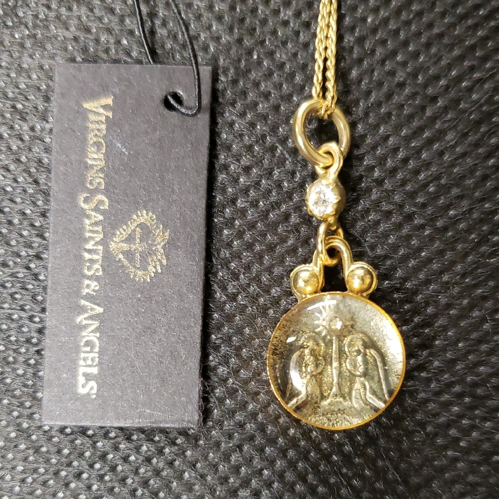 Virgins Saints And Angels Luvie Guardian Angel Pendant Necklace